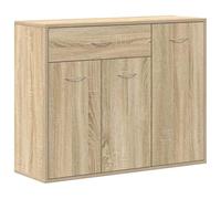 vidaXL Aparador Muebles de Cajones Almacenaje Buffet para Salón Comedor Dormitorio Casa Hogar Oficina de Madera Contrachapada Roble Sonoma 88x30x70 cm
