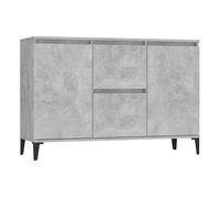 Vidaxl aparador de madera contrachapada gris hormigón 102x35x70 cm