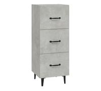 Vidaxl aparador de madera contrachapada gris hormigón 34,5x34x90 cm