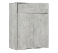 vidaXL Aparador de Almacenaje Almacenamiento Auxiliar Cajonera Organizador para Hogar Mueble Servicio Buffet de Contrachapada Gris Hormigón 60x30x75cm