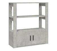 Vidaxl aparador de madera contrachapada gris hormigón 80x30x90 cm