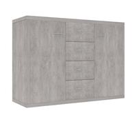 Vidaxl aparador de madera contrachapada gris hormigón 88x30x65 cm