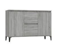 vidaXL Aparador Armario Auxiliar Alacena Mesa Consola Entrada Pasillo Vestíbulo Recibidor Mueble de Madera Contrachapada Gris Sonoma 104x35x70 cm