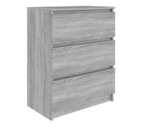 Vidaxl aparador de madera contrachapada gris sonoma 60x35x76 cm