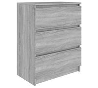 vidaXL Aparador Armario Auxiliar Alacena Mesa Consola Entrada Pasillo Vestíbulo Recibidor Mueble de Madera Contrachapada Gris Sonoma 60x35x76 cm