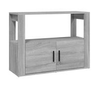 Vidaxl aparador de madera contrachapada gris sonoma 80x30x60 cm