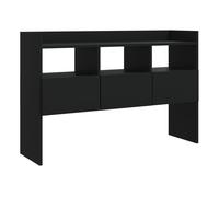 vidaXL Aparador Entrada Acento Pasillo Vestíbulo Recibidor Auxiliar Decoración Hogar Casa Escritorio Mueble de Madera Contrachapada Negro 105x30x70 cm