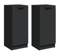 vidaXL Aparador de Madera contrachapada Negro 30x30x70 cm