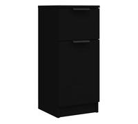 vidaXL Aparador de madera contrachapada Negro 30x30x70 cm