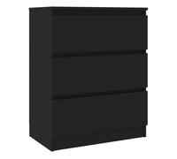 Vidaxl aparador de madera contrachapada negro 60x35x76 cm