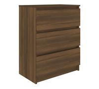 Vidaxl aparador de madera contrachapada roble marrón 60x35x76 cm