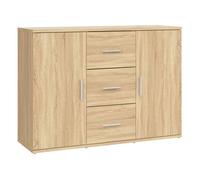 vidaXL Aparador de madera contrachapada Roble Sonoma 91x29,5x65 cm
