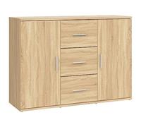 vidaXL Aparador de madera contrachapada Roble Sonoma 91x29,5x65 cm