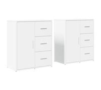 vidaXL Aparador de Madera de ingeniería 2 uds Blanco 60x31x70 cm