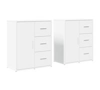vidaXL Aparador de Madera de ingeniería 2 uds Blanco 60x31x70 cm