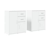 Vidaxl aparador de madera de ingeniería 2 uds blanco 60x31x70 cm
