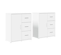 Vidaxl aparador de madera de ingeniería 2 uds blanco 60x31x70 cm