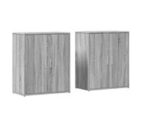 Vidaxl aparador de madera de ingeniería 2 uds gris sonoma 60x31x70 cm