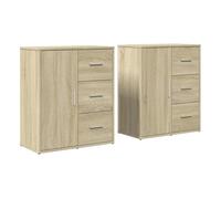 Vidaxl aparador de madera de ingeniería 2 uds roble sonoma 60x31x70 cm