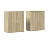 Vidaxl aparador de madera de ingeniería 2 uds roble sonoma 60x31x70 cm