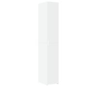 vidaXL Aparador de Madera de ingeniería Blanco 30x42,5x185 cm, aparador, Armario de Almacenamiento, Mueble Auxiliar, Armario, Armario Auxiliar