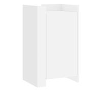 vidaXL Aparador y armario auxiliar de madera de ingeniería blanco 45x35x75 cm