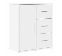 vidaXL Aparador, Alacena Alta con Almacenamiento, Armario Auxiliar de Buffet, Mueble para Salón Cocina Pasillo, Madera de Ingeniería Blanco