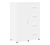 vidaXL Aparador de madera de ingeniería blanco 60x31x84 cm, armario de almacenamiento