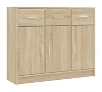 vidaXL Aparador de Madera de ingeniería Color Roble Sonoma 91x28x75 cm