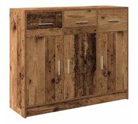 vidaXL Aparador de madera de ingeniería envejecida 91x28x75 cm