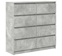 vidaXL Aparador de Madera de ingeniería Gris hormigón 100x35x99 cm, Armario de Almacenamiento, Mueble aparador, Mueble de Pasillo, Buffet