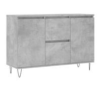 vidaXL Aparador de Madera de ingeniería Gris hormigón 101,5x35x70 cm, Armario de almacenaje, Mueble aparador, Mueble de almacenaje de Cocina, bufé
