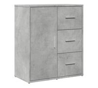 vidaXL Aparador, Alacena Alta con Almacenamiento, Armario Auxiliar de Buffet, Mueble para Salón Cocina Pasillo, Madera de Ingeniería Gris Hormigón