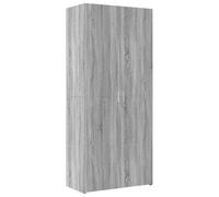 vidaXL Aparador de Madera de ingeniería Gris Sonoma 80x42,5x185 cm, aparador, Armario de Almacenamiento, Mueble Auxiliar, Armario, Armario Auxiliar