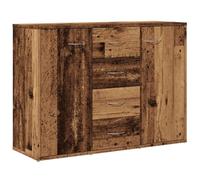 vidaXL Aparador de Madera de ingeniería Madera Envejecida 88x30x64 cm, Armario de almacenaje, Mueble aparador, Mueble de almacenaje de Cocina, bufé
