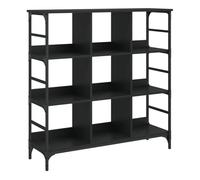 vidaXL Aparador, Mueble de Almacenaje con Patas Ajustables, Armario Auxiliar Consola, Aparador para Salón, Madera de Ingeniería Negro