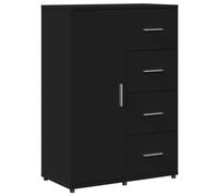 vidaXL Aparador de Madera de ingeniería Negro 60x31x84 cm, Armario de Almacenamiento, gabinete aparador, Mueble para Pasillo, Buffet