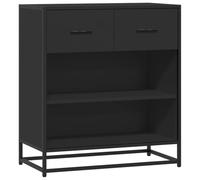 vidaXL Aparador de Madera de ingeniería Negro 68x35x76 cm, Armario de almacenaje, Mueble aparador, Armario de Pasillo, bufé