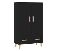 Vidaxl aparador de madera de ingeniería negro 70x31x115 cm