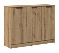 vidaXL Aparador de madera de ingeniería Roble Artisan 90,5x30x70 cm