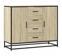 vidaXL Aparador de Madera de ingeniería Roble Sonoma 92x35x76 cm, Armario de almacenaje, Mueble aparador, Muebles de Cocina, Armario bufé