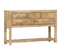 vidaXL Aparador de Madera de Mango Maciza, Mesa Consola Retro Atemporal con Amplio Almacenamiento, versátil para Sala de Estar, Comedor, Pasillo