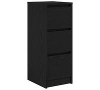 vidaXL Aparador de Madera de Roble Negro 29,5x34x76 cm