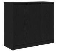 vidaXL Aparador de Madera de Roble Negro 85x34x76 cm, Armario de almacenaje, Mueble aparador, Mueble de Pasillo, Buffet