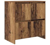vidaXL Aparador de Madera Envejecida, 4 Puertas, 70 x 41 x 75 cm, con Acabado Desgastado. Espacio Amplio para Guardar Cosas, bisagras duraderas y Estilo rústico. Incluye fijación para Pared, Solo par