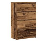 vidaXL Aparador de Madera ingeniería Madera Envejecida 60x35x98,5cm, Armario de almacenaje, Mueble aparador, Mueble de Pasillo, Buffet