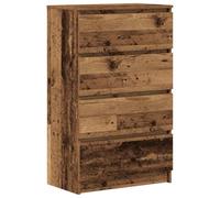 vidaXL Aparador de Madera ingeniería Madera Envejecida 60x35x98,5cm, Armario de almacenaje, Mueble aparador, Mueble de Pasillo, Buffet
