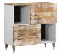 vidaXL Aparador de Madera Maciza de Mango 80x33,5x75 cm, Armario, Armario de Almacenamiento, Armario Alto, Armario aparador, alacena, Armario Auxiliar