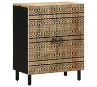 VidaXL Aparador de Madera Maciza de Mango Rugosa 60x33,5x75 cm, Armario de Almacenamiento, Armario Auxiliar Alto