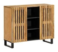 vidaXL Aparador de Madera Maciza de Mango Rugosa 90x34x75 cm, Armario de almacenaje, Mueble aparador, Mueble de almacenaje de Cocina, bufé